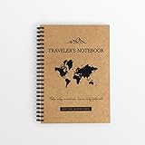 Reisetagebuch zum Ausfüllen - Notizbuch für deine Abenteuer | A5 | mit Challenges, Infofakten & Zitaten | Cover im Kraftpapier-Look | auch perfekt als Geschenk