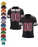 American Football Trikot Personalisiert Trikot mit Namen Logo Herren Sporthemden Personalisierte Schnelltrocknend Atmungsaktiv T-Shirt für Dammen Kinder Jungen, S-7XL, A10