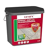 12,5kg - 1K Pflasterfugenmörtel für schmale Fugen ab 3 mm – wasserdurchlässig, unkrauthemmend, frostsicher, für Terrassen Gehwege Einfahrten (Grau)