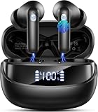 Bluetooth Kopfhörer, 2026 Kopfhörer Kabellos Bluetooth 5.4 HiFi Stereo, 50 Std Spielzeit In Ear Kopfhörer mit 6 ENC Noise Cancelling Mics, Ohrhörer mit LED-Anzeige, IP7 Wasserdicht Kabellose Kopfhö