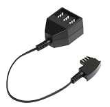 Vivanco TAE Dosenerweiterung für Telefone, Fax und Anrufbeantworter 0,2 m (TAE-F Stecker, 3-fach Dose N/F/F Kupplung) schw