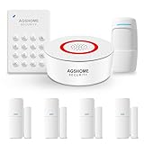 AGSHOME Alarmanlage 7 Stück, WLAN Smart Alarm System mit fürs Home Security, Echtzeit App Push, Beliebig Erweiterbar- funktioniert mit Alexa, für Tür Fenster,Wohnung,Garage…