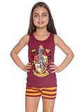 Harry Potter All House Crest Kurzer Schlafanzug aus Baumwolle mit Unterhemd, Gryffindor, 8, gryffindor, 8