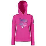 Volkspark Hamburg Streetwear Damen Hoodie Vintage Typo (pink, XXL)