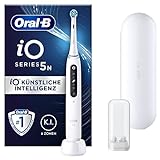 Oral-B iO 5 Elektrische Zahnbürste/Electric Toothbrush, Magnet-Technologie, 5 Putzmodi für Zahnpflege, LED-Anzeige & Reiseetui, Designed by Braun, quite w