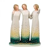 Zerodis Handbemalte DREI-Schwestern-Skulptur aus Kunstharz, Geschenk für Schwestern, Freunde, Frauen, Enge und Liebevolle Beziehungserinnerung mit Hochwertigen Materialien für die (40-05)