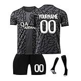 Generisch Fussball Trikot Kinder Personalisiert, Paris g Trikots Set Kinder mit Jersey Shorts Socken, Personalisierte Fussball Trikot mit Namen und Nummer Fan-Geschenk