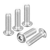 DTGN M3-0.5x10mm Linsenkopfschrauben mit Innensechskant - 100er Pack - Geeignet für Rennrad, Auto, Motorrad - 304 Edelstahl weiß lackiert - Sechskant-Antriebsbefestigung