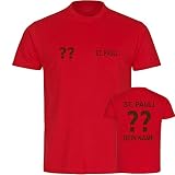 multifanshop Herren T-Shirt - St. Pauli - Trikot mit Namen und Nummer - Druck braun - Männer Größe 5XL