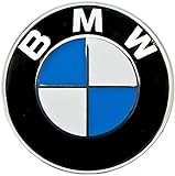 BMW Plakette geprägt mit Klebefolie, kompatible mit Auto, D=70mm 1er 3er 5er 6er 7er X1 X5 X6 Z3 Z4 (36136758569) Schw