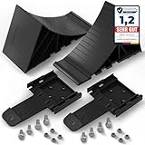 TRIBURG Unterlegkeile inkl. Halter [2er Set] und Montagematerial - Bremskeile für Anhänger und Wohnwagen,Wohnmobil - Anhänger Unterlegkeile bis 1600kg