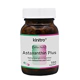 KINITRO Astaxanthin Plus, Komplex mit Astaxanthin ca. 4 mg, unterstützt durch Selen 16,5 μg, 30 mg Blaubeerenextrakt, 10 mg Anthocyane in 1 Kapsel, rein p
