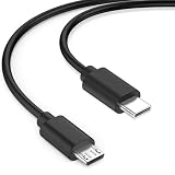 YLK 1 m USB-Kabel C auf Micro-USB, schnell für Samsung Galaxy S7 S6 S5 A8 Edge J7 J5 J3, Redmi Note 5, Controller PS 4/PS4 Pro/PS4 Slim/Xbox One/PS Vita 2000 (1 m)