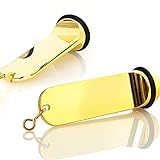 Kerafactum Doppelpack Schlüsselanhänger Hotelschlüssel Schlüssel Pension Hotel Anhänger Goldoptik mit Gummiring Gravur möglich - key tag
