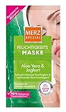 Merz Spezial Feuchtigkeits-Maske – Gesichtsmaske mit Aloe Vera, Joghurt, Panthenol & Hyaluronsäure – schenkt intensive Feuchtigkeit und Geschmeidigkeit – 1 x 14