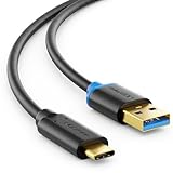 deleyCON 3,0m USB C Kabel USB 3.0 Ladekabel Datenkabel 5 Gbit/s USB-A auf USB-C für iPhone 16 15 Pro Max Samsung Galaxy S25 S24 S23 Pixel iPad Pro MacBook Air Tablets Switch PS5 Notebook PC
