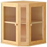 Lambluefly Brotkasten mit Großem Fassungsvermögen,2 Lagiger Brotbox,Brotkasten Holz mit Doppelter Gewellter Acryltür, Brotaufbewahrung Eignen Sich zur Aufbewahrung von Brot und Anderen Leb