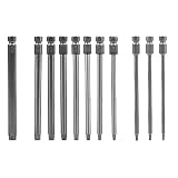 CPROSP 11PCS Torx Bit 75mm Lang, T6,T7,T8,T9,T10,T15,T20,T25,T27,T30,T40,S2 Stahl,Stern Kop