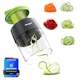 Ibergrif M522 Spiralschneider Gemüse 4 in 1 - BPA Frei & Spülmaschinenfest - Gemüseschneider für Spiralschnitte und Spitzel - Ideal für Zucchini, Gurk