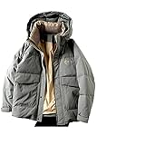 OSWINT Daunenjacke Herren Winter Hooded Sports And Leisure Men's Down Jacket Version Of White Duck Down Thick Coat (Color : Green, Size : M)