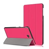 Skytar Samsung Tab A6 10.1 2016 Hülle,Schutzhülle für Galaxy Tab A 2016 LTE - Flip Stand Case Cover in PU Leder Hülle für Samsung Galaxy Tab A6 10.1 Zoll SM-T580N / SM-T585N Tablet Tasche,Hot Pink