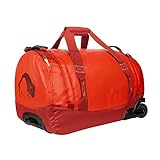 Tatonka Trolley Barrel Roller M (60 Liter) - Reisetrolley aus LKW-Plane mit Teleskop-Handgriff und großer Reißverschluss-Öffnung - 60l Reisetasche - robust und pflegeleicht (red orange), Einheitsgröß