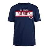 NEW ENGLAND PATRIOTS Unisex NFL Regular High Density Ink Screenprint Front Graphic Original Team Color T-Shirt, Navy, L EU