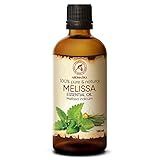 Melissenöl 100 ml - Melissa Indicum - Reines Melisse ätherisches Öl - Melissenöl - Ätherisches Öl für Schönheit - Massage - Diffuser - Duftlampe - Raumduft - Melissa O