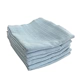 6er Pack Mullwindeln | Spucktücher 100% Baumwolle - Stoffwindeln & Mulltücher fürs Baby | ÖKO-TEX zertifiziert, 80x70 cm (6 Blau)