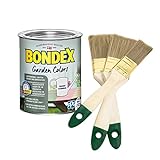 Bondex Garden Colors 0,75 l für den Außenbereich (inkl. Nordje Pinsel-Set 3-teilig) (Ruhiges Steingrau)