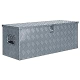 DCRAF Home Furniture Garden Aluminiumbox 110,5x38,5x40cm Silb