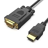 BENFEI HDMI zu VGA Konverter-Kabel 1,8M, Unidirektional HDMI zu VGA D-SUB 15 Pin M/M Unterstützung Volles 1080P Signal von HDMI Eingang Laptop HDTV zu VGA Ausgang Monitoren Projektor,Fernsehapp