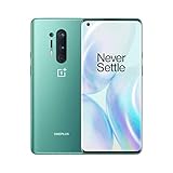 OnePlus 8 Pro (5G) Smartphone ohne Vertrag, 12 GB RAM + 256 GB Speicher, 6.78” (3D) Fluid AMOLED 120Hz Display, Wireless Fast Charging 4510mAh Akku, Dual Sim - Grün (Generalüberholt)