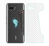 NOKOER Schutzfolie Rückseite Folie für Asus ROG Phone 2, [3 Stück] 0.1mm Ultradünn Carbon Muster Rückseite Folie, Kratzfest Anti Fingerabdruck