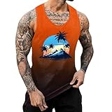 Tank Top Herren Gym Bodybuilding Muskelshirt ärmellos Fitness Workout Weste Sportweste Atmungsaktiv Blusentops Training Achselshirt Trägershirts Unterhemden Tshirt Männer Trainingsshirt F