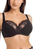 Teyli Damen BH Bra - Minimizer BHS Bügel Grössen - BH Große Brüste - Komfort Starker Halt - Damen Bügel Minimizer - BHS Frauen Bra Schwarz 90H