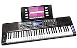 RockJam 61 Key Keyboard Piano with Pitch Bend, Power Supply, Sheet Music Stand, Piano Note Stickers & Simply Piano L