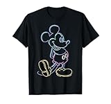 Disney Mickey & Friends Micky Neon Line Porträt T-S