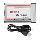 Tacdas PCMCIA auf USB 2.0 CardBus Dual 2 Port 480M Kartenadapter für Laptop PC Comp