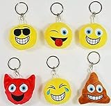 BUSDUGA - Emoji Schlüsselanhänger 6 Verschiedene Gesichter, wählbar (Kackhaufen)