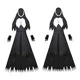 LIFKOME 2 Stück Nonne Halloween Requisiten Cosplay Böse Party Kostüm Traditionelle Schwarze Robe Größe Uniform Zombie Outfit Kleidung Dekor Erwachsene Requisite Erwachsene Zubehör Für M