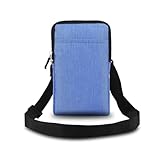 Handyholster Herren-Holster, kompatibel mit iPhone 16/15/14/13/12 Pro Max, kleine Mini-Messenger-Crossbody-Umhängetasche, kompatibel mit Galaxy S25/S24/S23/S22/S21 Ultra, S23 FE/Pixel 6/7/8 Pro Hülle(