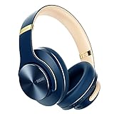 DOQAUS Bluetooth Kopfhörer Over Ear, [Bis zu 90 Std] Kabellose Kopfhörer mit 3 EQ-Modi, HiFi Stereo Faltbare Headset mit Mikrofon, weiche Ohrpolster für iPhone/ipad/Android/Laptops (Navy Blau)