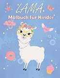 Lama Malbuch für Kinder: Niedliche und bezaubernde Illustrationen zum Ausmalen für Jungen und Mädchen, die Lama lieb