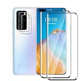 QZJinch 2+2 Stück,Panzer Schutz Glas für HUAWEI P40 Pro,3D-Vollabdeckung,9H-Härte,Anti-Öl,Anti-Fingerabdruck,HD Schutzglas,Bläschenfrei，High Sensitivity