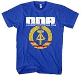DDR T-Shirt | Retro Ostdeutschland Shirt – Männer Motiv – Simson Trabant IFA FDJ Ostalgie Design | M1 Blau (L)