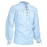 T-Shirts für Herren, Vintage-Shirt, lässige Bluse, Herren-T-Shirt (Hellblau, XXL), hellblau, XXL