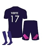 ZSJMY Neu Deutschland Trikot em 2024 für Erwachsene und Kinder, Heim Auswärtstrikot Nr.17 Fußball Trikot Fans Jersey Shorts Socken Trainingsanzug Set für Jungen und Herren (Auswärtstrikot 17, 26)