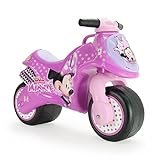 INJUSA - Moto Laufrad Neox Minnie Mouse, Ride on für Kinder von 18 bis 36 Monaten, mit breite Kunststoffräder, Tragegriff für die Eltern, dauerhafte und wasserfeste Dekoration, Rosa Farb