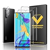 V-PORYADKU 2+2 Stück Für Huawei P30 Pro Schutzfolie (2 Stück) + Kamera Schutzfolie (2 Stück), Hüllefreundlich, 9H-Härte, Blasenfreie, Anti-Fingerabdruck, Klar HD Displayschutzfolie Für Huawei P30